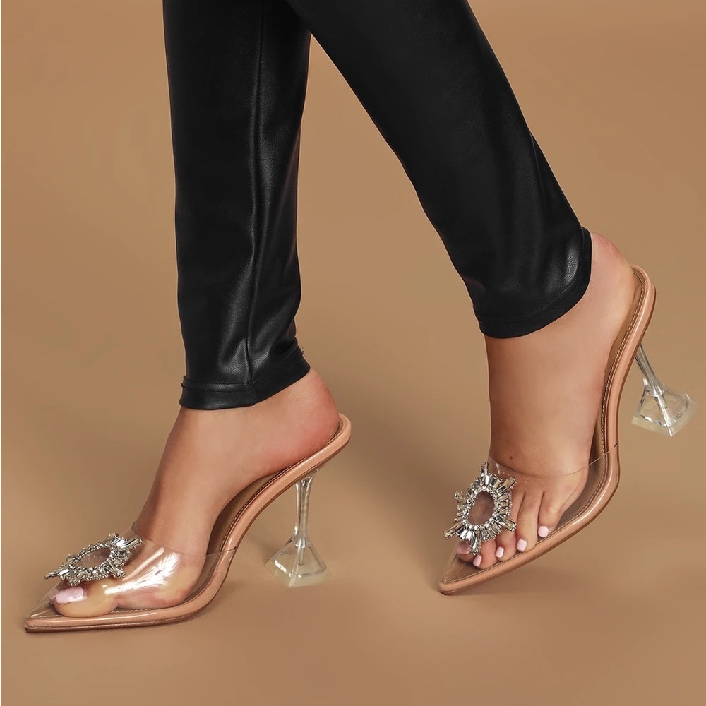 Lulu’s Midnight Light Nude Pointed-Toe Heels
